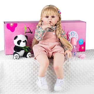 Boneca Bebê Reborn Vinil Silicone Menina 60cm Doll Inmetro