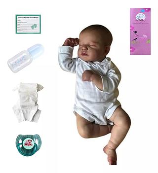 Bebê Reborn Boneca Corpo De Pano Dormindo